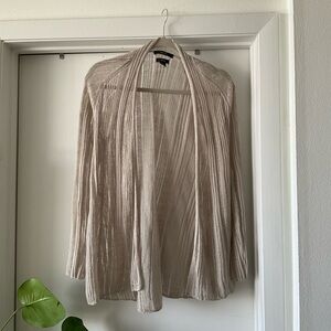 Tahari beige linen cardigan so M